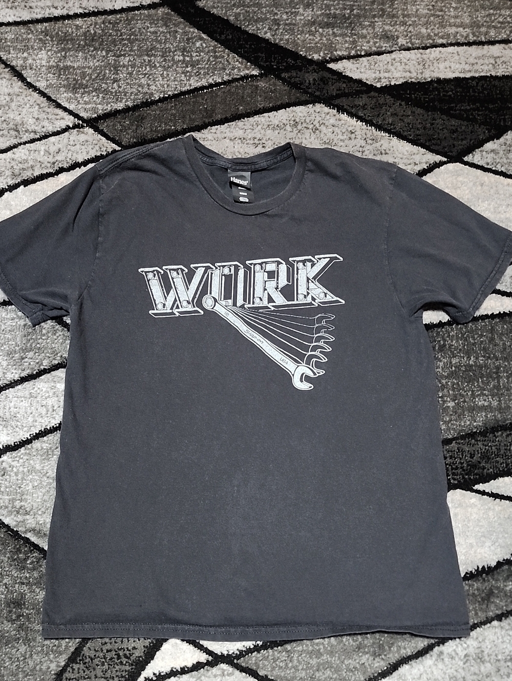 VINTAGE SNAP-ON TOOLS "WORK" MOTION BLURRED SNAP-ON WRENCH GRAPHIC TEE-SHIRT